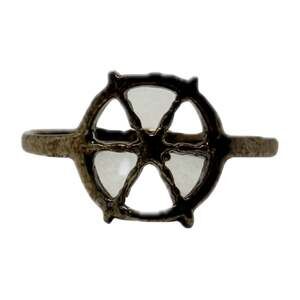 Verameat Pirate Love Helm Ring Sterling Silver Ships Wheel Size 4.75
